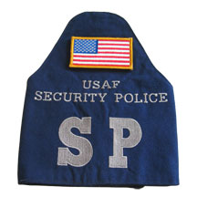 USAF SP CORDURA NYLON BRASSARD w/Velcro Flag - SECURITY POLICE - Click Image to Close