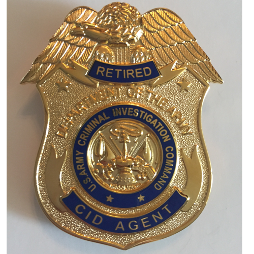 NEW!! RETIRED ARMY CID AGENT BADGE