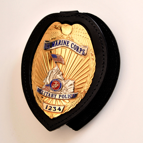 USMC MP BADGE BELT CLIP for IWO JIMA BADGE - BADGE NOT INCLUDED
