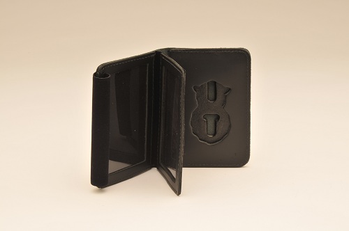 USAF LEATHER CRED/BADGE CASE-Larger;2 Cred Windows-Investigators