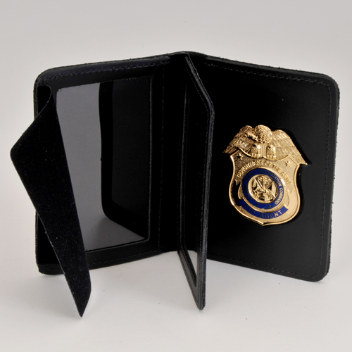 ARMY CID LEATHER CRED/BADGE CASE No Money Insert: 2 Cred Windows