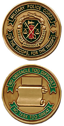 ARMY MP CORPS GOLD COIN (Solid Bronze!) - Click Image to Close
