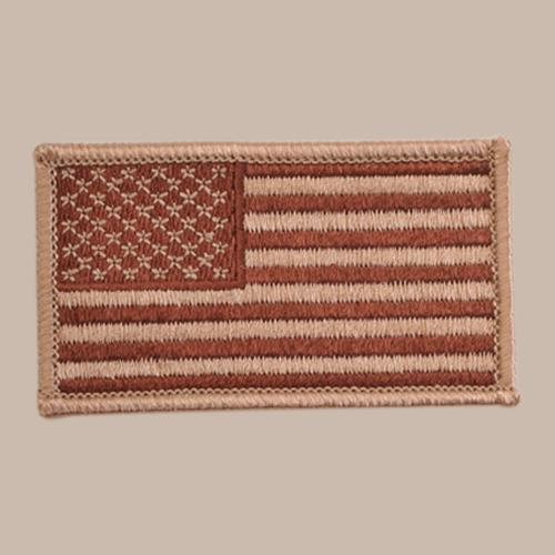 U.S. FLAG PATCH - Desert Tan - Forward Facing - Click Image to Close