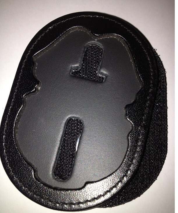 Leather Badge Clip Professional Security - Leather Belt Clip With Metal Chain For Officers Badge Holder