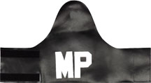 ARMY MP BRASSARD - Leather - BLACK WITH WHITE MP LETTERING - Click Image to Close